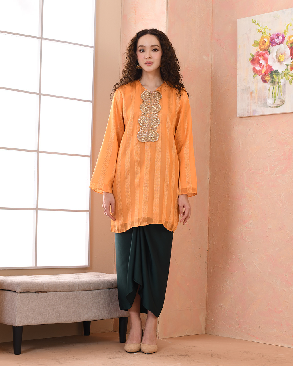 NIDDHI 3.0  ORANGE DARK GREEN